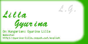 lilla gyurina business card